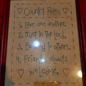 Beautiful needlepoint framed w glass very well done!